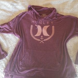 Hurley purple tshirt hoodie long sleeve